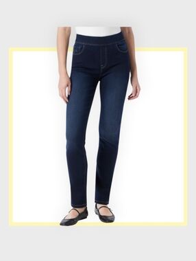 Dark Blue Women's Pull-On Skinny Jeans